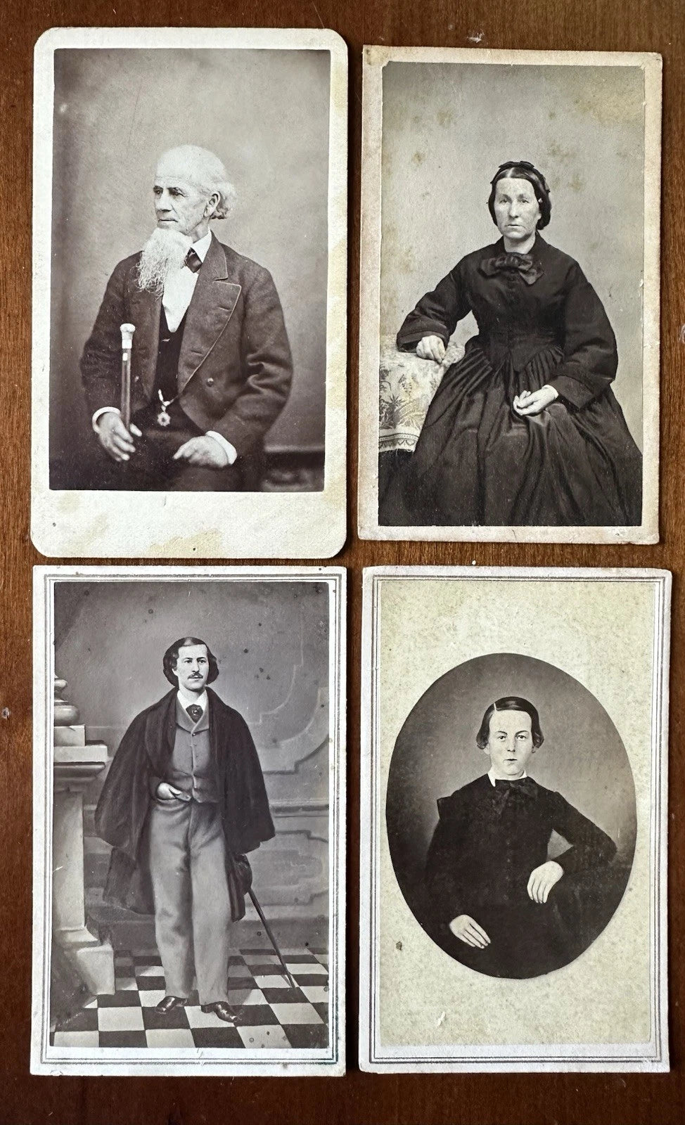 RARE Lot of 4 Colonel Elmer Ellsworth & Family ~ CDV Photos Civil War Soldier