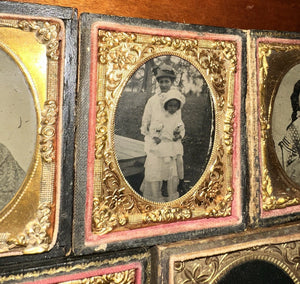 Lot Of Antique Photos In Cases Ambrotype Tintype