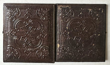 Load image into Gallery viewer, Two ID'd Slocum Sisters 1/6 Plate Ruby Ambrotype Identified Pennsylvania Girls
