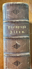 Load image into Gallery viewer, Large Leather Album with Civil War Soldiers ID'd 1860s CDV Tintype Photo
