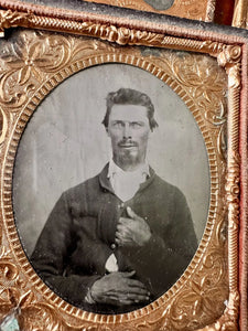AMBROTYPE PHOTO LOT CALIFORNIA ESTATE CIVIL WAR SOLDIER GOLD MINER 1860s STAMP