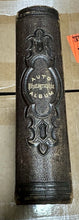 Load image into Gallery viewer, Victorian Era Embossed Leather &amp; Brass Antique Photo Album 1860s Storage Book
