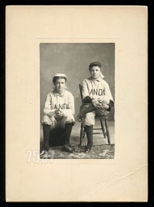 Great Antique Photo Little Girl Baseball Players in Uniform Pennsylvania 1900s