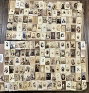 Huge Lot of Antique CDV Photos 1860s 1870s 1880s 1890s ——- 175 Total