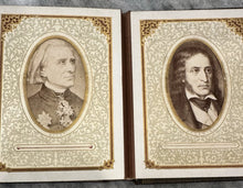 Load image into Gallery viewer, CDV Album Musician Author Poet Shakespeare Ole Bull Burns Beethoven Famous Photo
