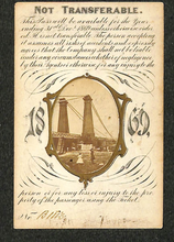 Load image into Gallery viewer, RARE 1869 Great Western Railway Annual Pass with Niagara Falls Albumen Photos
