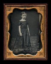 Load image into Gallery viewer, Daguerreotype Little Girl &amp; Posing Stand Window Light Very Rare MOP Case Photo
