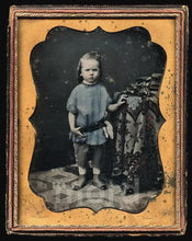 Load image into Gallery viewer, Baltimore Photographer POLLOCK Boy Wearing Tinted Shirt 1/2 Pl Daguerreotype
