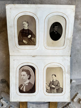 Load image into Gallery viewer, Antique Album + CDV Tintype Civil War Soldier Photo Connecticut 1860s 1870s
