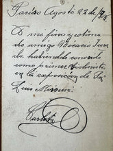 Load image into Gallery viewer, Signed? CARLOTA EMPRESS OF MEXICO 1860s CDV Rare Autograph Royalty Photo
