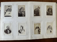 Load image into Gallery viewer, Beautiful Antique Photo Album 1860s CDV Political Royalty Religious Pope Rare
