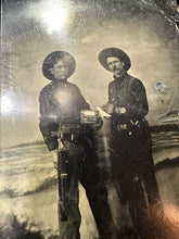 Load image into Gallery viewer, Rare Occupational Telegraph Linemen Cowboy Hats &amp; Tools Antique Tintype Photo
