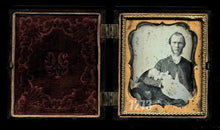 Load image into Gallery viewer, RARE Father Holding Dead Baby 1850s Post Mortem Daguerreotype Photo Union Case
