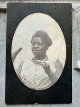Load image into Gallery viewer, Unusual 1900s Cabinet Photo of Black Woman Pouring Herself a Drink Philadelphia
