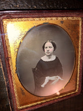 Load image into Gallery viewer, THREE daguerreotype Photos of pretty women, one tinted 1800s Fashion LOT
