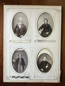 RARE Lot of 4 Colonel Elmer Ellsworth & Family ~ CDV Photos Civil War Soldier