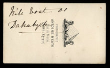 Load image into Gallery viewer, RARE 1860s CDV Photo Nile River Sailing Boat "Dahabiyeh" by Antoine Beato EGYPT
