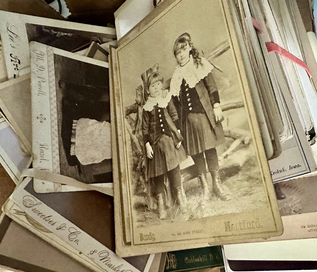 100 Cabinet Card Photos 1800s 1900s / Antique Photo Lot