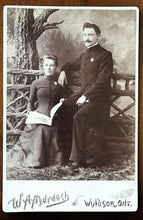 Load image into Gallery viewer, SALVATION ARMY COUPLE 1880S ORIGINAL Ontario Canada Cabinet Card Photo
