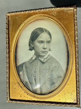 Load image into Gallery viewer, Excellent Half Plate Daguerreotype of a Girl Boston School - Southworth &amp; Hawes
