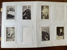 Load image into Gallery viewer, Beautiful Antique Photo Album 1860s CDV Political Royalty Religious Pope Rare
