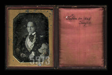 Load image into Gallery viewer, RARE Portrait of J. CARLOS GARDINER Daguerreotype Photographer Mexico 1847 ID'd
