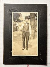 Load image into Gallery viewer, 1900s Photograph Man with Carrier Homing Pigeon Bird
