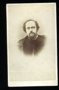 DANTE GABRIEL ROSETTI RARE 1860S CDV PHOTO PAINTER POET PRE-RAPHAELITES