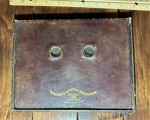 Super Rare Whole Plate COVER, MASCHERS IMPROVED STEREOSCOPE DAGUERREOTYPE Viewer