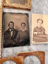 Load image into Gallery viewer, Lot Of Antique Photo &amp; Parts Civil War Stamp Hidden Mother Ambrotype Tintype

