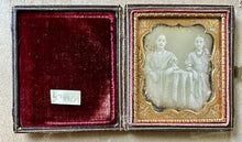 Load image into Gallery viewer, 1/6 Sealed Daguerreotype Twin Girls / Sisters 1850s Twins
