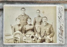 Load image into Gallery viewer, MICHIGAN SALVATION ARMY MUSICIANS BAND RAILROAD CAR GRAPHIC ANTIQUE PHOTO
