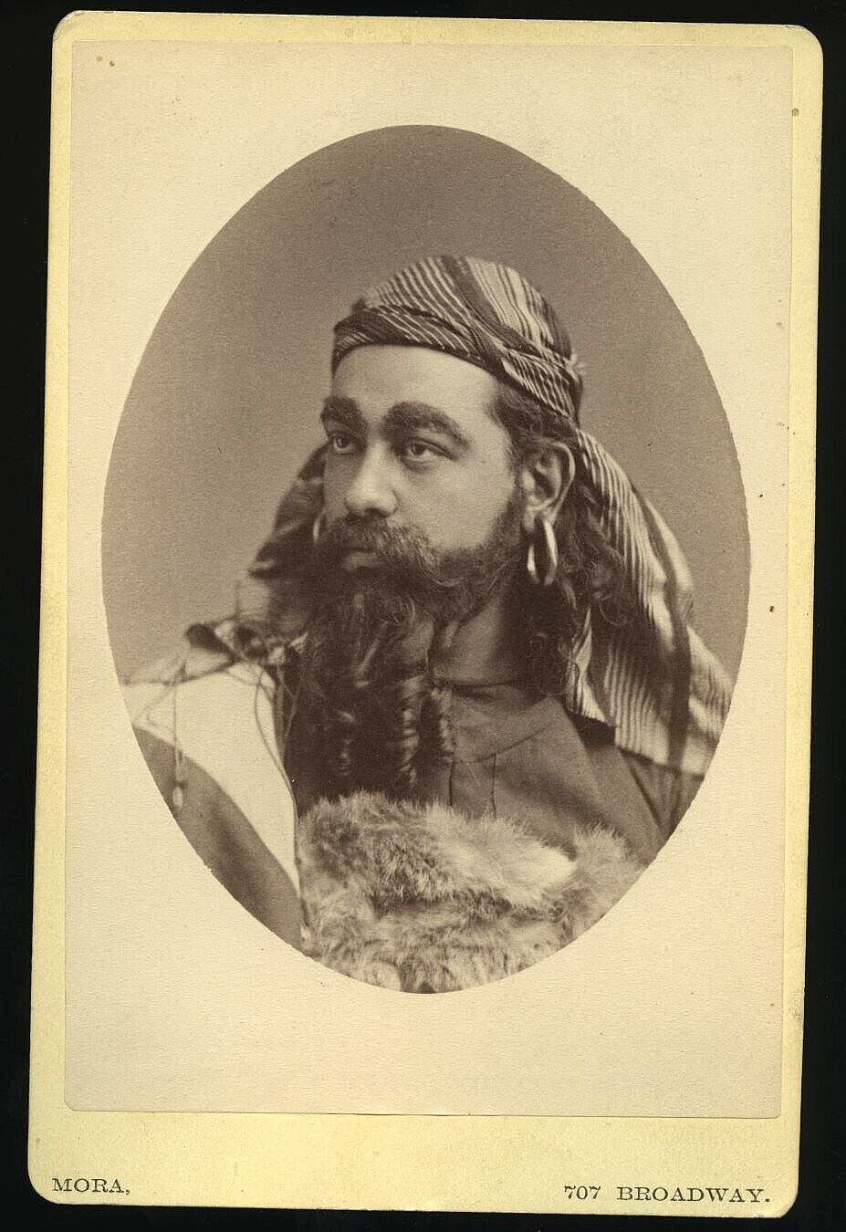 RARE 19TH CENTURY PHOTO OPERA SINGER AS KING OF EGYPT IN AIDA - MORA