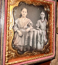 Load image into Gallery viewer, 1/6 Sealed Daguerreotype Twin Girls / Sisters 1850s Twins
