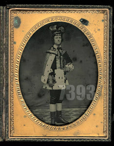 RARE Half Plate 1850s Ambrotype SHAKESPEAREAN STAGE ACTOR In Costume - Famous?