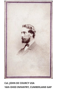 V RARE Colonel John Fitzroy DeCourcey 16th OVI Ohio Volunteers Soldier CDV PHOTO