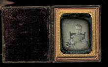Load image into Gallery viewer, ID'd Dated GEORGIA Baby John Madison Taylor 1/6 Daguerreotype Full Case 1850s
