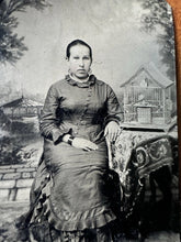 Load image into Gallery viewer, Antique Tintype Photos Women With Bird In Cage Unusual Lot Birdcage
