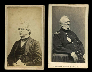 Two Antique Civil War / Political Related CDV Photos, 1860s