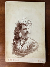 Load image into Gallery viewer, Man Dressed as Woman Prob Photographer Self Portrait UNUSUAL! Cabinet Card Gay
