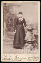 Load image into Gallery viewer, 1890s Photo MRS. EVA the Clairvoyant DEADWOOD SOUTH DAKOTA Cabinet Card Psychic
