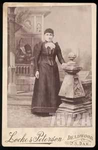 1890s Photo MRS. EVA the Clairvoyant DEADWOOD SOUTH DAKOTA Cabinet Card Psychic