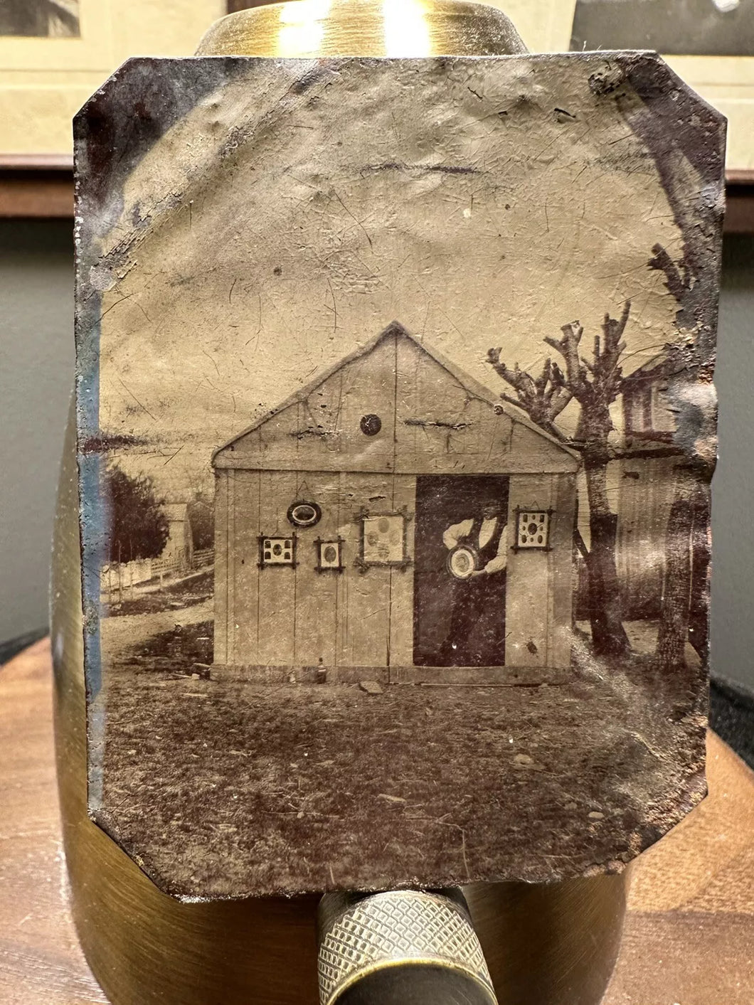 TINTYPE LOT INCL RARE OUTDOOR PHOTOGRAPHY GALLERY LOUISVILLE KENTUCKY 1860