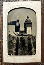Load image into Gallery viewer, Amazing Tintype 1860s Liquor Smith &amp; Wesson Gun Antique Still Life Rare Photo

