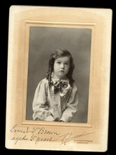 Load image into Gallery viewer, ID&#39;D LITTLE BOY LONG CURLS IN HAIR ERNEST V. BROWN ALBANY NEW YORK 1900s PHOTO
