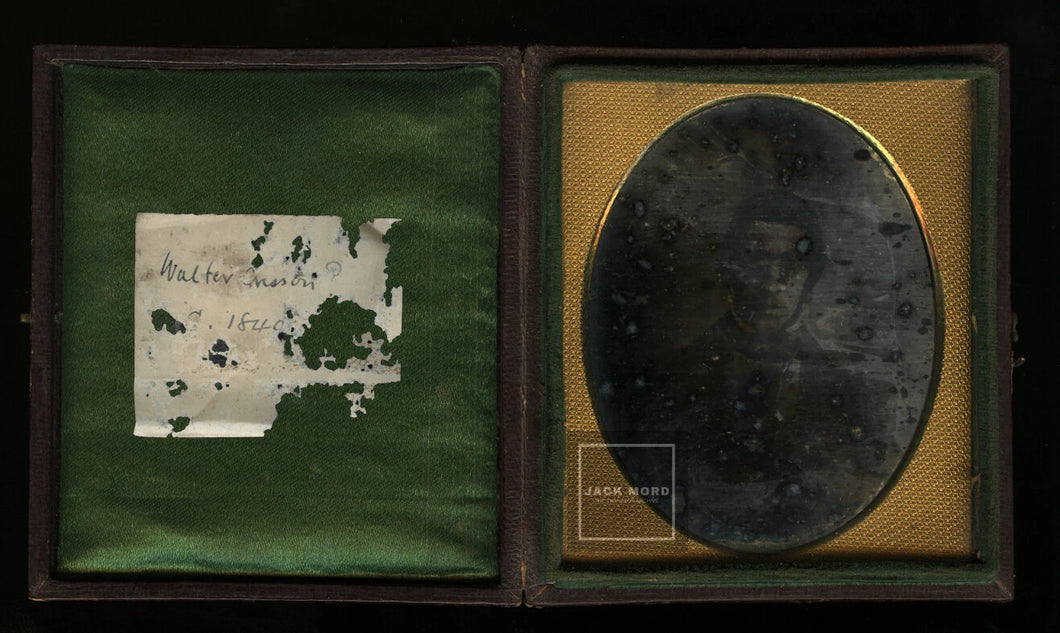 Robert Cornelius Dated 1840 Daguerreotype of Walter Cresson of Philadelphia Rare