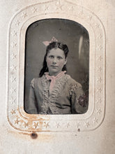 Load image into Gallery viewer, Civil War Era Tintypes Little Girls Sisters Friends Patriotic Mats Tinted 1860s
