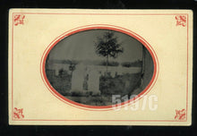 Load image into Gallery viewer, Rare 1870s Tintype of a Cemetery or Graveyard
