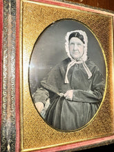 Load image into Gallery viewer, 1/4 Daguerreotype Old Woman Born in 1776 Holding Eyeglasses Full Case 1850s RI
