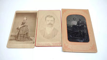 Load image into Gallery viewer, lot of old photos tintypes cabinet card rppc cdv 1800s 1900s
